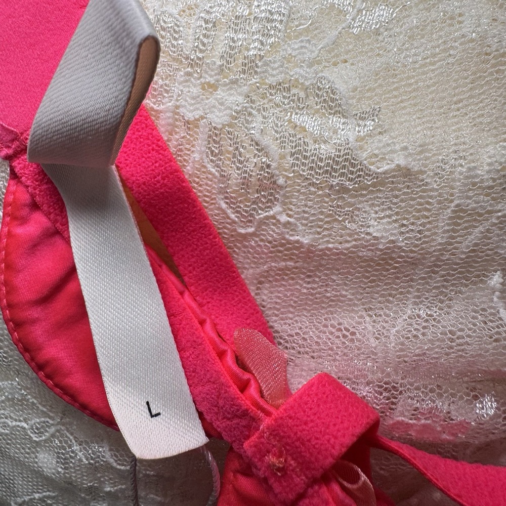 VS For Love & Lemons‎ Graphic Hearts Underwire Unlined Bra Size Large NWT - Picture 11 of 12